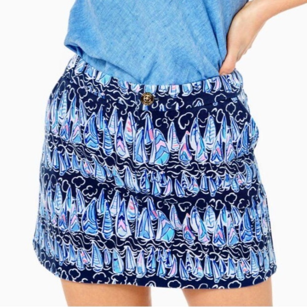Lilly Pulitzer Sails and Stripes Colette Skort NWT